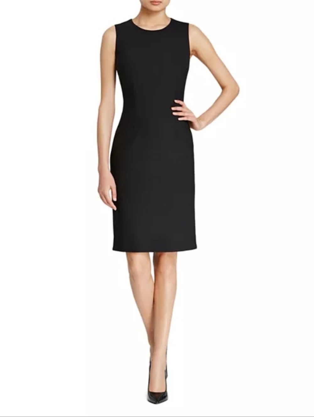 BOSS Hugo Boss Dirusa Sheath Dress Sz 6 Stretch Wool Midi Pencil Workwear Chic